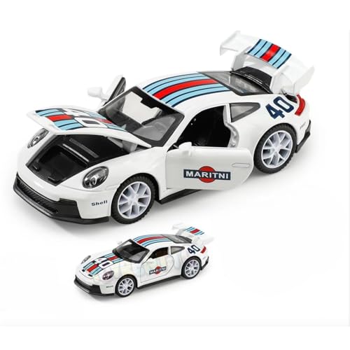 Image of 1:32 Scale Porsche Maritni Die-Cast Car Toy with Lights & Sound Pull Back Sports Car Model with Opening Doors & Hood Gift for Kids & Collectors
