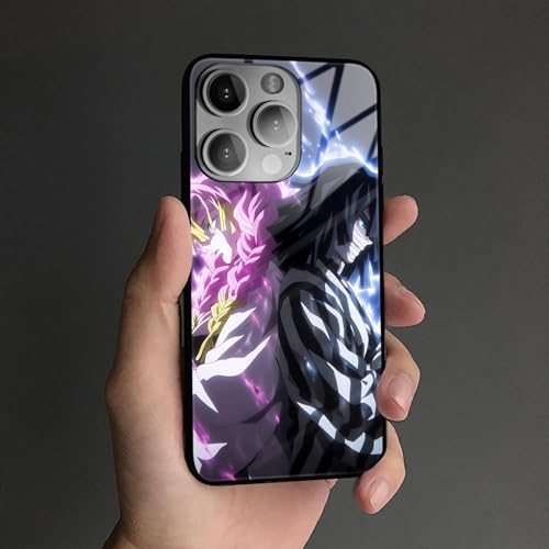 Akatxezy Anime Phone Case for iPhone 15 Pro Max, Manga Graphics Tempered Glass Shell, Slim Fit Soft Silicone Edge Anti-Scratch Cover by Akatxezy - Image 5