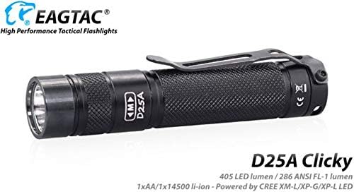 D25A RC MKII Flashlight, Nichia 219C CRI-92 4000K D240, 275lm, D25A-CLICKY-MKII-SST20-NW
