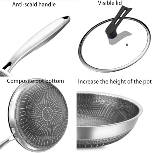 Wok antiadherente con tapa 32 cm miniatura 3