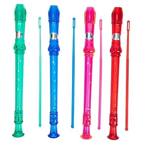 Vaguelly 4pcs Boys and Girls Clarinet Flute Set 8-hole Children's Musical Instruments Beginner Clarinet Practice for Boys and Girls