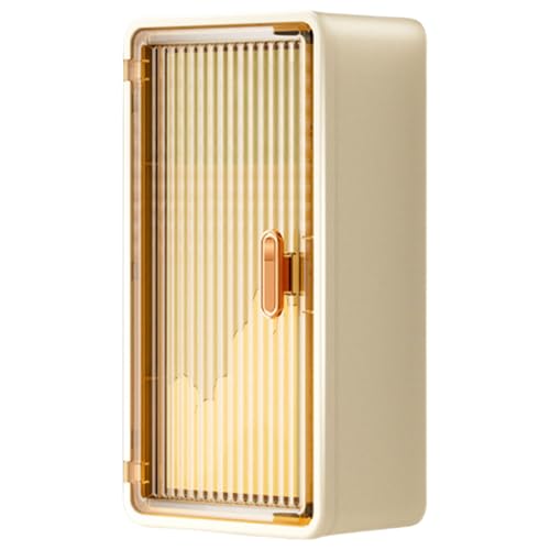 Caja de pañuelos multiusos para montaje en pared, dispensador de toallas de papel, elegante organizador de cosméticos adhesivo para uso doméstico, accesorio versátil para el hogar