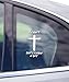 UNLRAE 2PCS Car Stickers,I Can’t But I Know A Guy Automotive Decals,Car Accessories Jesus Christian Cross Bumper Stickers,Suitable for All Cars Trucks Vans SUVs Bumper Windows Decoration (White)