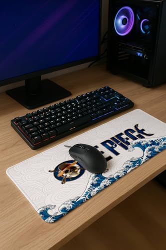 Image of Printed Gaming Mousepad - Premium Stitched Edges, Smooth Surface,Size 11x23 inches, Non-Slip Rubber Base - Ideal for Office & Gaming Setup (one Piece)