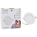 Produktbild Lumare LED Einbaustrahler dimmbar 8W 230V IP44 ultra flach, Wohnzimmer, Bad Einbauleuchten weiß 26mm, 1 Stück