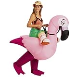 Riding Flamingo Inflatable Costume