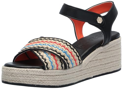 KARL LAGERFELD Paris Women's Shoes Wedge Sandal,Natural Mutli,75