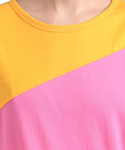 Image of KOTTY Women's Color Block Regular Fit T-Shirt