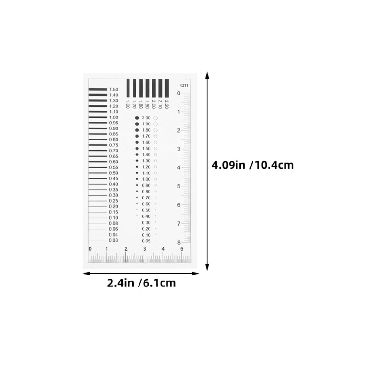 Cabilock 3pcs Plastic Concrete Crack Width Ruler High Precision Measuring Film Tool with Scale Lines for Accurate Flaw Detection in Industries