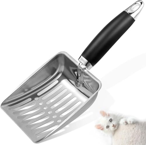 Apidgrowth Cat Litter Scoop -Stainless Steel Cat Litter Scoop-Sturdy Mesh Scooper - Upgrade Mesh...