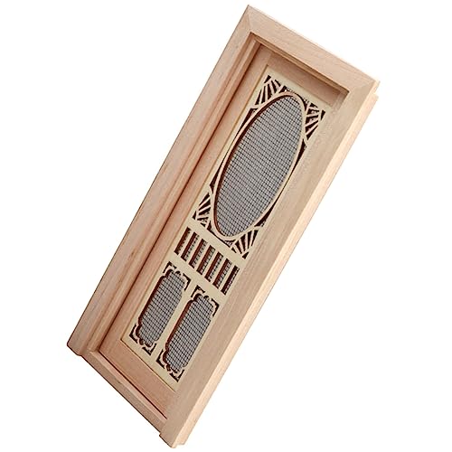 BinZyronic ミニチュア木製ドア 小さな引き戸 ? ミニハウス装飾用アクセサリー 子供向けDIYプロジェクトに最適