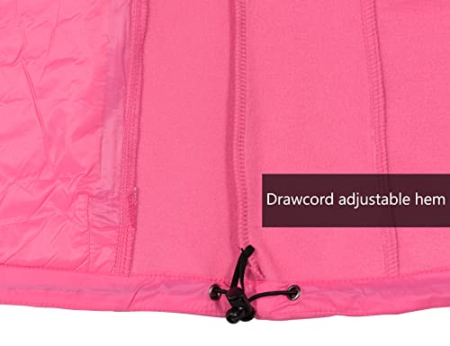 Little Donkey Andy Women's Insulated Hiking Jacket, Thermal Running Hybrid Jacket, Lightweight Breathable And Warm, Pink Size Xl #TOP4
