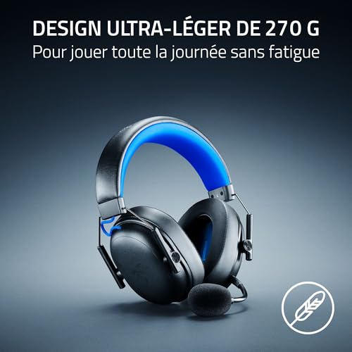 Razer BlackShark V3 X HyperSpeed pour Playstation Casque Esport sans Fil Ultra léger Transducteurs Triforce 50mm Microphone Amovible HyperSpeed 2 4 GHz & Bluetooth PS5PC | - vue 7