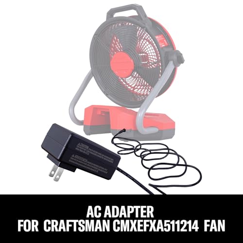 CRAFTSMAN AC Adapter 100-240v 50-60hz for CMXEFXA511214 Portable Fan, Power Supply 6ft Cord - image 2