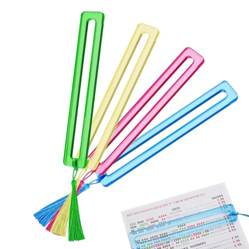 Guide de Ligne pour Carte de Mahjong | Idée Cadeau 4 Pièces en Acrylique