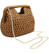 Herald Straw Woven Clutch Purse for Women, Beach Cloud Dumpling Pouch Evening Shoulder Crossbody ...