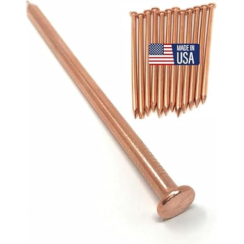 Dubbs Hardware 12 Pack USA Made! Copper 4 Inch Long Nail Spikes, Kills Trees Stumps Roots Reliable Cover