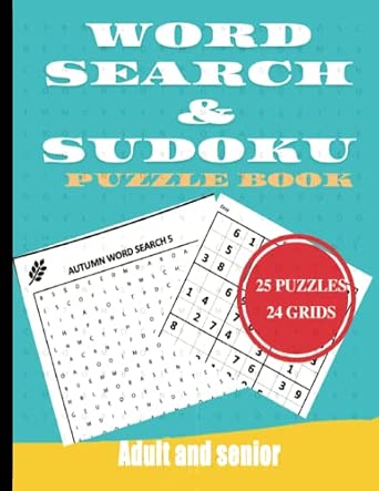 Word Search And Sudoku Puzzle book for all ages: format A | easy middle ...