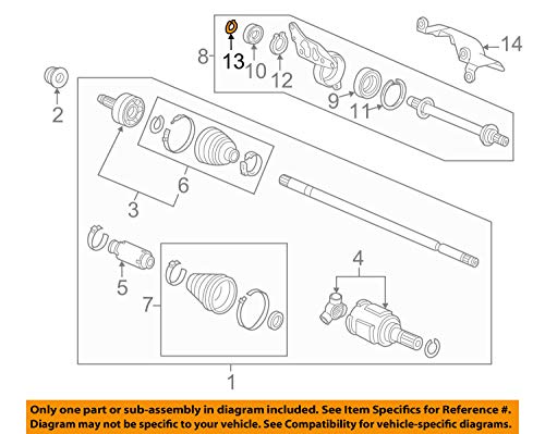 JP2 & JP3 - Safety Recall: Connecting Rod - 2014-2015 Honda Accord & 2015 CR-V 16 Honda 44319-S84-300, Drive Shaft Snap Ring