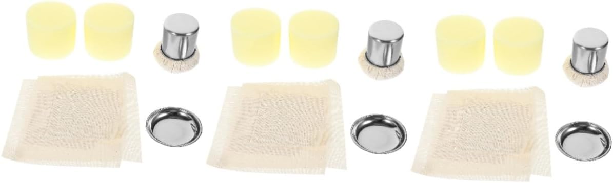 3sets Convenient Oil Brush Replaceable Fabric Household Oil Wiper for Cooking Grilling Includes Tray and Fabric Liners