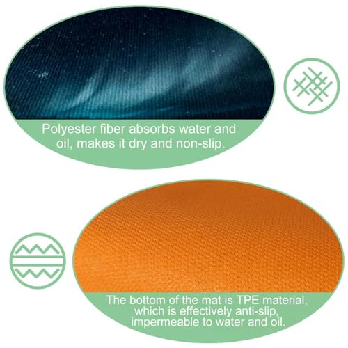 Tapis de cuisine aurore boréale pour décorer et protéger la buanderie
