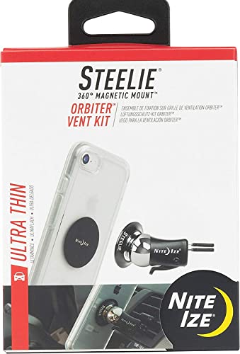 Nite Ize Steelie オービターベントマウントキット - ポータブル磁気携帯電話ホルダー 車の通気口用 薄型 マグネットなし