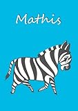 Malbuch / Notizbuch / Tagebuch - Mathis: Zebra, A4, blanko (German Edition)