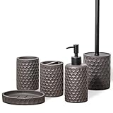 ZCCZ Badezimmer Set – 5 Teile – Badezimmer Organizer mit Toilettenbürste, Zahnbürstenhalter...