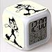 Produktbild shiyueNB Bundy und Tinte Maschine Kinder Wecker LEDLicht 7 Farbwechsel LCDAnzeige Reloj Tabelle
