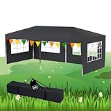 Pop-Up Design & Mobilität: Party-Start in Rekordzeit.In 5 Minuten zur Traumlocation! Dieses Pop-Up Partyzelt entfaltet sich werkzeuglos – einfach ausrollen, Dach fixieren und fertig! Die robuste Transporttasche mit Rollen (117x26x36 cm) macht es zum perfekten Begleiter für Festivals, Märkte oder spontane Garten-Events. Extravorteil: Dank modularer Seitenwände (Netz/Planen) bauen Sie im Handumdrehen um – von der luftigen Sommerlaube zum geschützten winterfesten Stauraum für Gartenmöbel