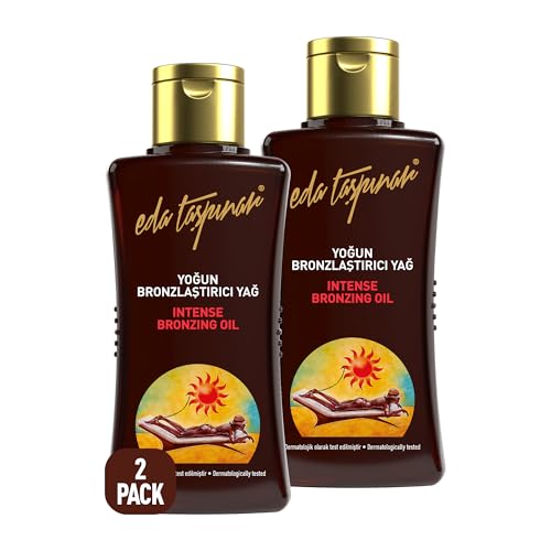 Travel Size Tanning Oil SPF 0 (2 Pack) | Intense Fast Tanning Accelerator for Deep Bronze Glow | Lightweight Non-Greasy Sun Oil | Beach & Vacation Essential (1.7 fl oz Each)