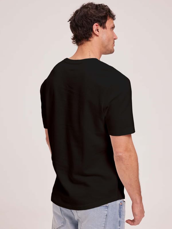 Image of JUARI BE A GENTLEMAN Men's Printed Cotton T-Shirt - Round Neck, Regular Fit, Soft & Comfortable - Trendy Casual Half Sleeve T-Shirt for Everyday Wear - Stylish & Breathable Fabric for All-Day Comfort
