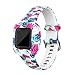 Bands Compatible with Garmin Vivofit jr. 3 Fitness Tracker for Kids Band Replacement Sports Wristbands Adjustable Colorful Pattern Silicone Strap for vivofit jr 3 Children Boys Girls (Rose Floral)