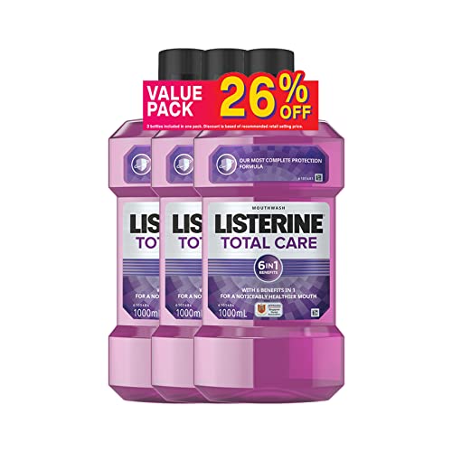 Listerine Total Care Antiseptic Mouthwash 1L (Pack of 3)