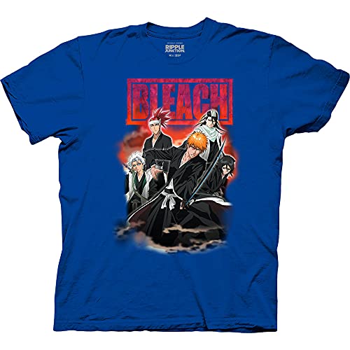 Ripple Junction Bleach Group Smoke Adult Crew Neck T-Shirt Large Royal Ripple Junction Bleach Group Smoke Adult Crew Neck T-Shirt Large Royal