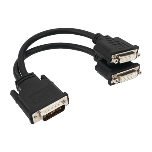 Be In Your Mind Câble d'extension Répartiteur DMS-59 Mâle vers Double DVI 24 + 5 Femelle Adapté à La Connexion de Moniteurs de Carte Graphique avec Ports DMS-59 (16 Cm)