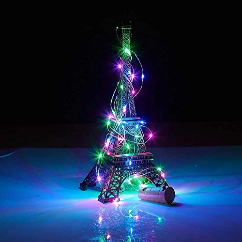 Image of iwin 20 LED Wine Bottle Cork Copper Wire String Lights, 2M /7.2FT(Battery Operated with1 Set of Extra Free Battery) (Multicolour, Pack of 1)