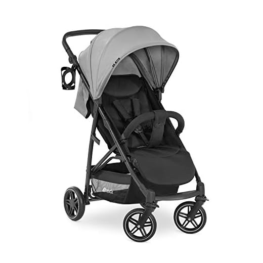 hauck Silla de Paseo Ligera Rapid 4R, Carrito Bebe desde el Nacimiento hasta 25 kg, Carro Bebe Reclinable, Capota XL con UPF 50+, Ligera, Cesta Grande, Gris