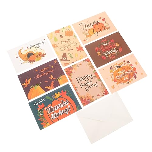 TEHAUX 8 Tarjetas De Agradecimiento Pegatinas De Boda Tarjetas Hechas A Mano Tarjetas Con Mensaje De Acción De Gracias Tarjetas De Papel