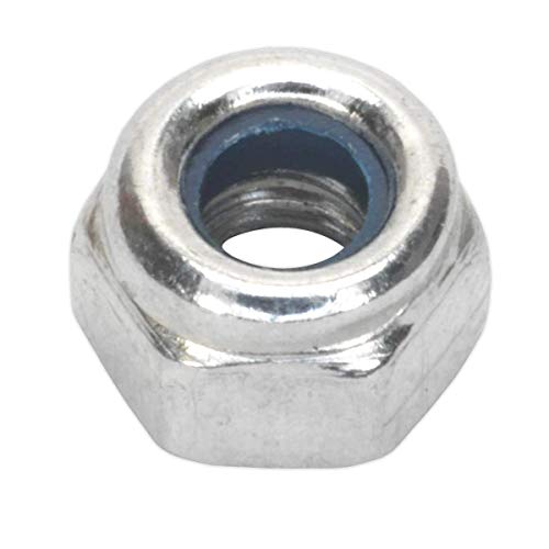 Sealey NLN4 Nylon Lock Nut M4 Zinc DIN 982 Pack of 100