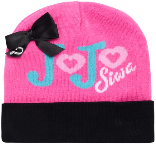 Nickelodeon JoJo Siwa Girls Reversible Winter Hat and 2 Pack Glove Set (Age 4-7)3