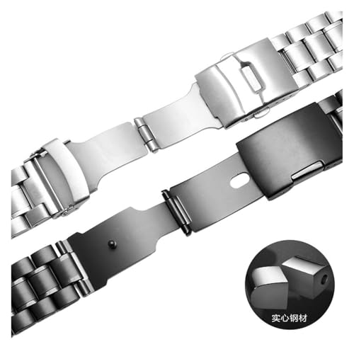 Correa de reloj acero inoxidable Timex TW2T76500 de eslabón macizo 3