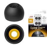 JVC EPFX10 - Set di 4 auricolari a spirale, dimensioni da piccola a grande, adatti a molti modelli JVC (medio-grande)