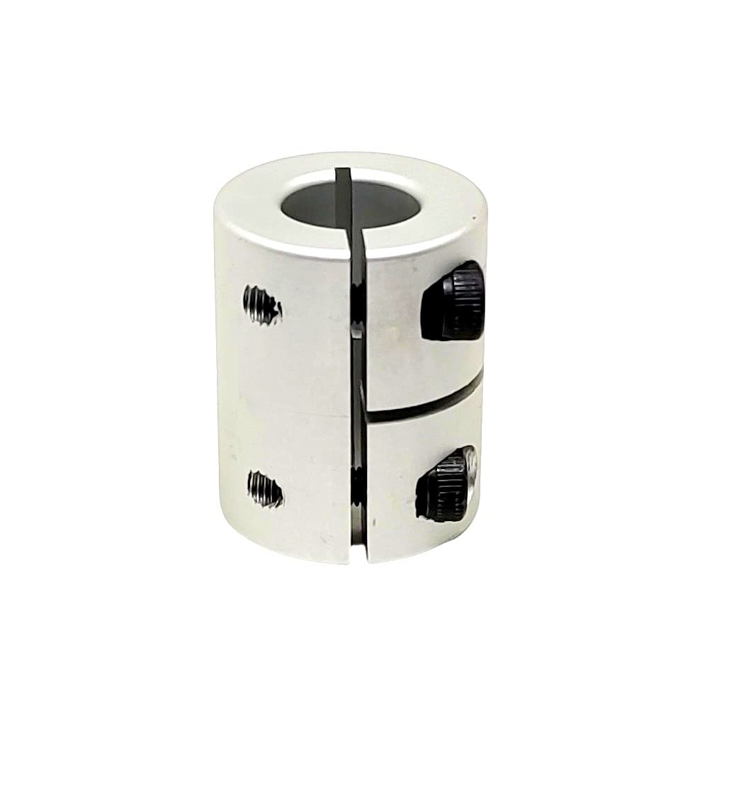 INVENTO 1Pcs 8x10mm Motor Jaw Shaft Coupler Aluminum 8mm to 10mm Rigid Self Centering Coupling for 3D Printer Z Axis Nema 23 Stepper Motor DIY