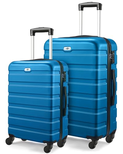 Image of Suitour luggage sets 2 piece Hard Shell Luggage Set with Spinner Wheels, TSA Lock, 20 24 inch Travel Suitcase Sets