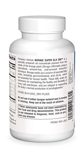 Planetary Herbals Borage Super GLA 300 Softgels, 60 Count