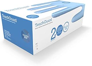 TouchGuard Blue Nitrile Disposable Gloves, Latex-Free & Powder-Free, Box of 100, Medium