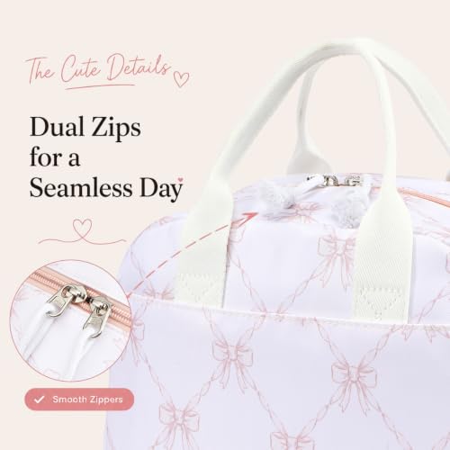 Image of LOVELYWIND Lunch Box for Women Cute Lunch Bags for Women Lunch Tote Bags Reusable Insulated Lunch Box Large Capacity Reusable Insulated Cooler for Work or Travel Gifts or Beach