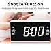 FUHONGYUAN Digital Alarm Clock Radio, Alarm Clocks for Bedrooms with AM/FM Radio, 1.6 Inch White Digit Display with Dimmer, Dual Alarm, Snooze, Sleep Timer (White)