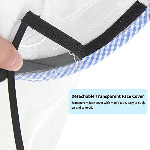 Duoyeree Kids Baby Hat Clear Shield Cover Beach Bucket Hats Girls Summer Outdoor Caps (White Rabbit, 6 Months - 12 Months) #TOP3